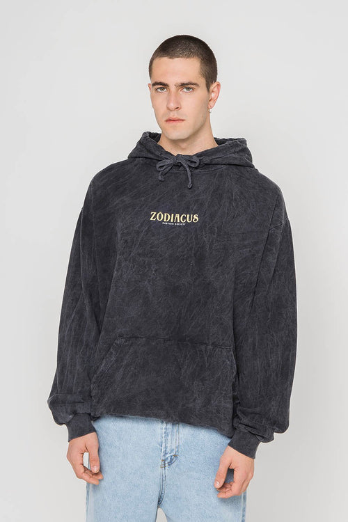 Black Zodiacus Washed Sweatshirt