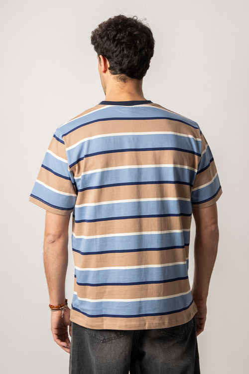 T-shirt Keane Stripes Bleu/Noisettes