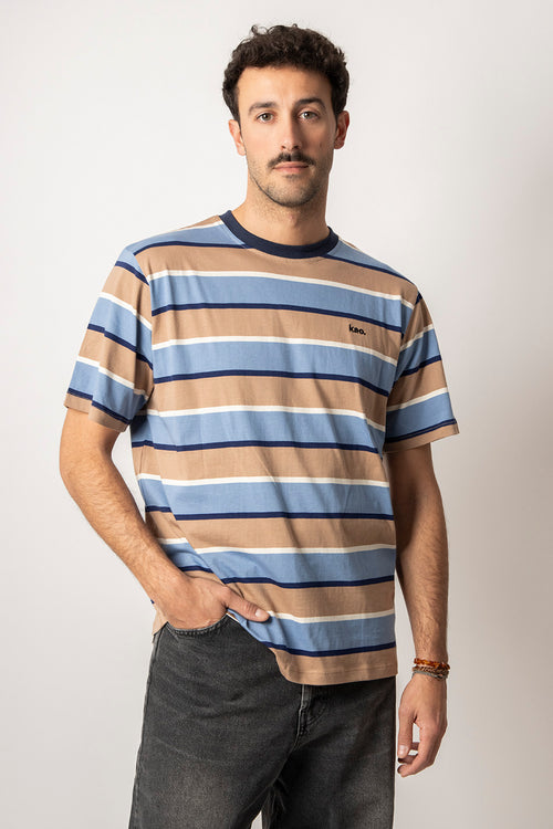 Keane Stripes Blue/Hazelnuts T-Shirt