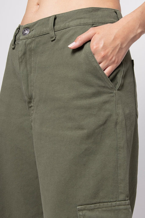 Pantalon Cargo Wide Leg Army