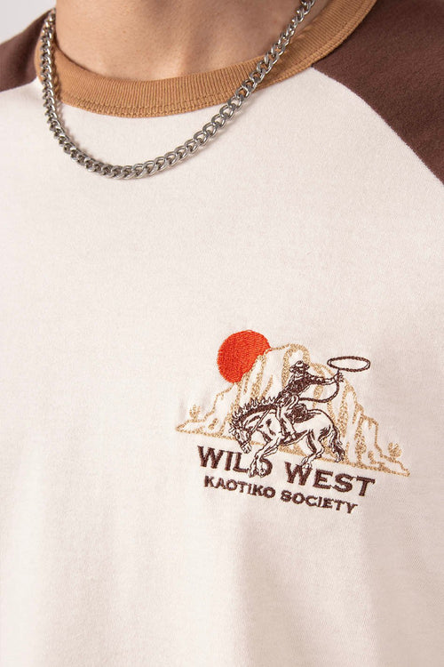 T-shirt Wild West Ivory/Brown