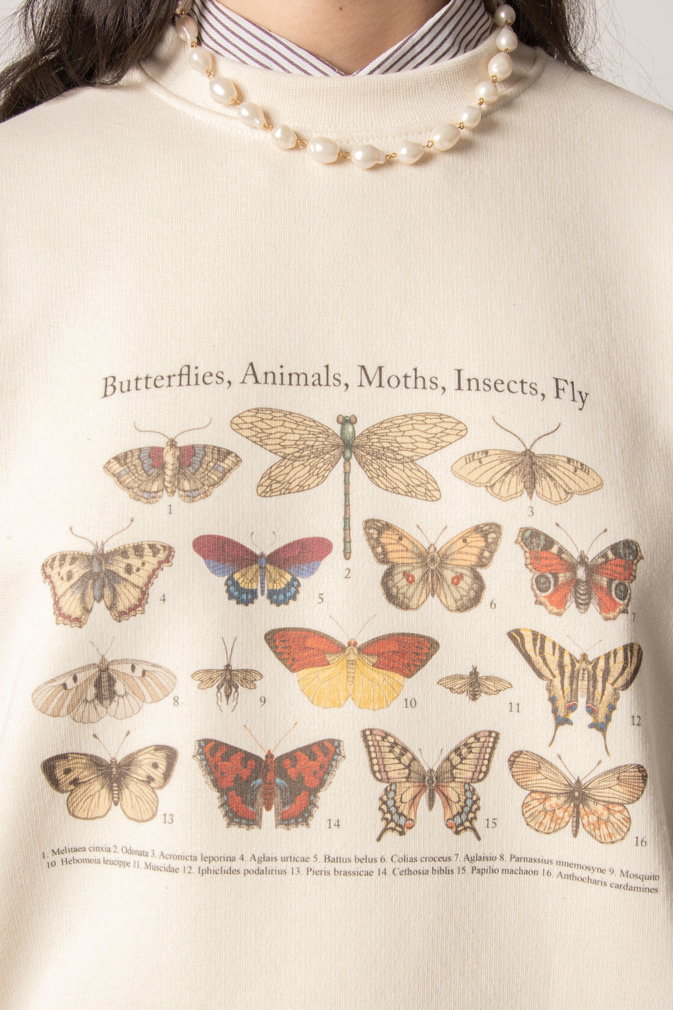 Butterflies Organic Cotton Ivory Sweatshirt