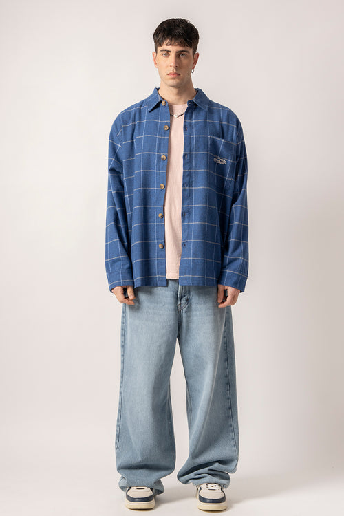 Milton Checked Shirt Blue