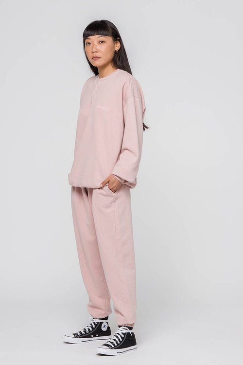 Sweatshirt Helmer Washed Rose Pâle