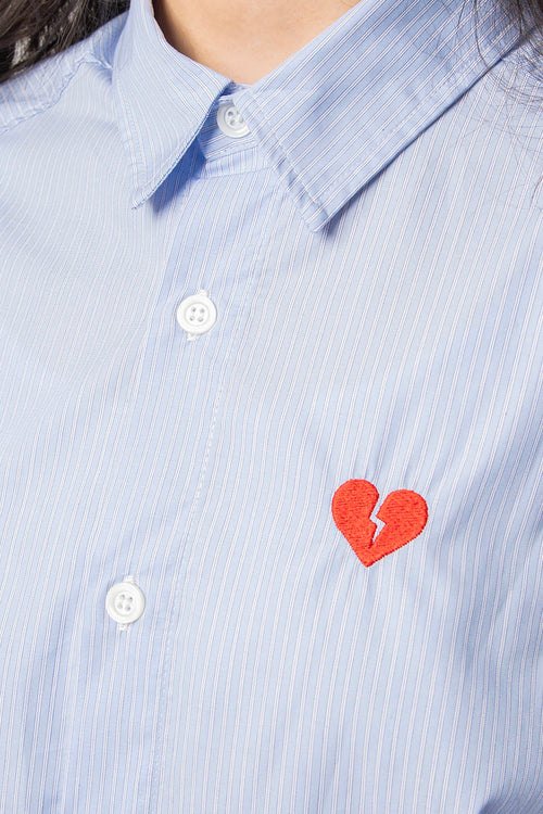 Loui Heart  Chemise Bleu/ Blanc