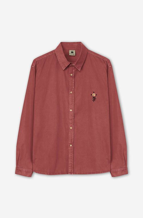 Washed Snake Burgundy Shirt