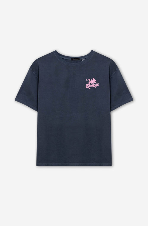 Tee-shirt Washed Milkshake Navy