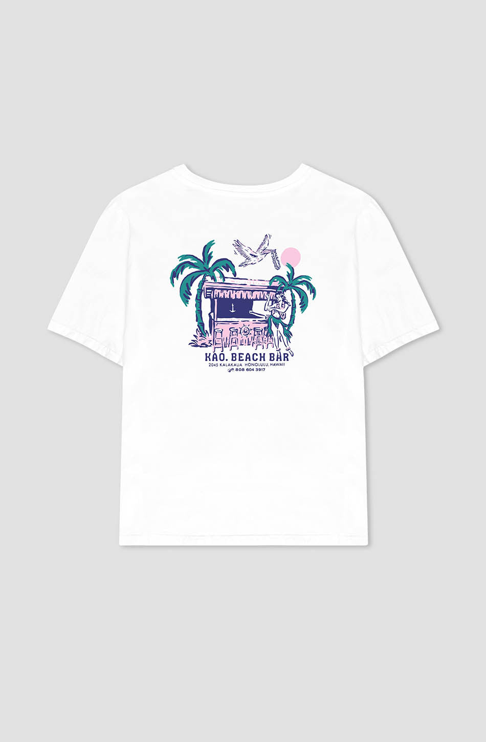 Washed Beach Bar White T-Shirt