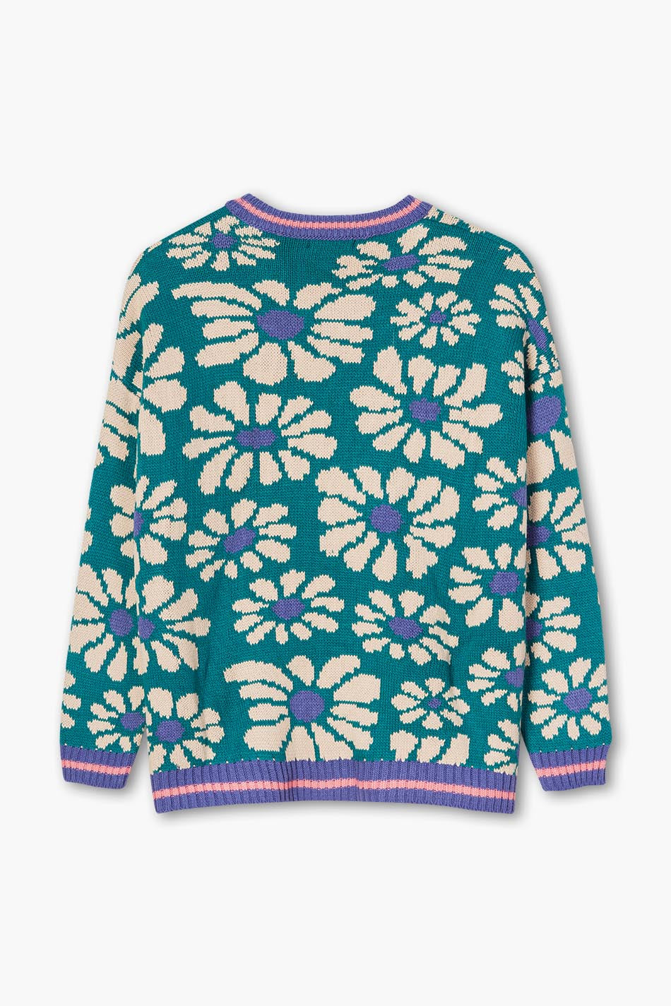 Jersey Flowers Green/ Blue