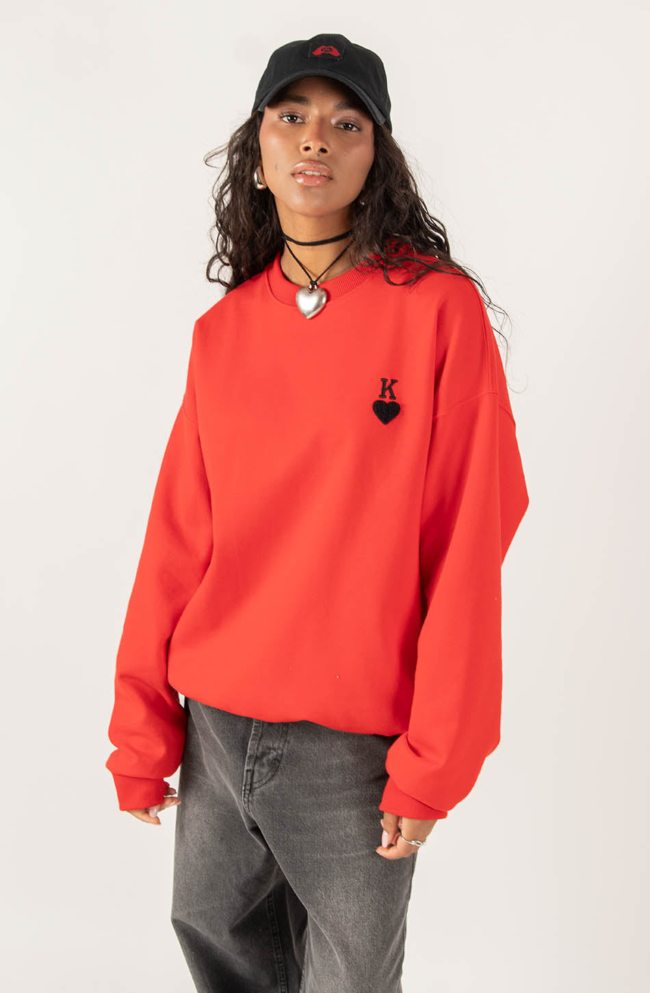 Sweat-shirt rouge Otis