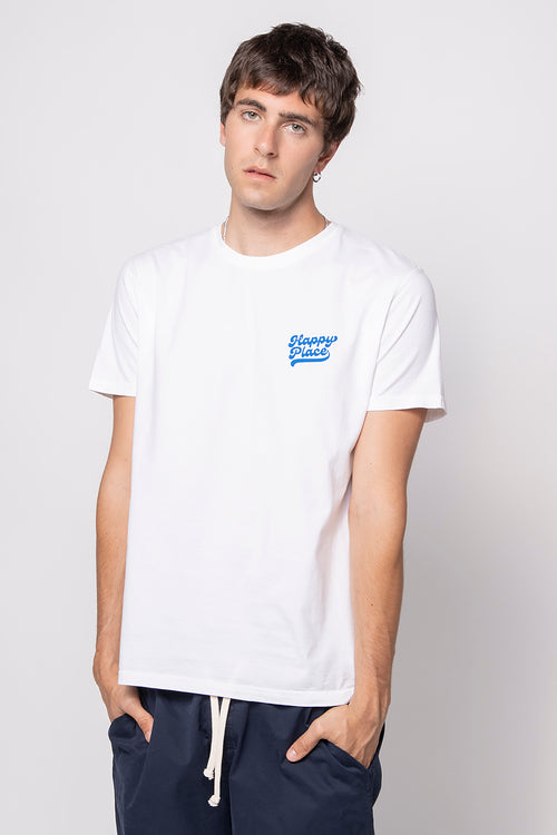 Washed Happy Place White T-shirt