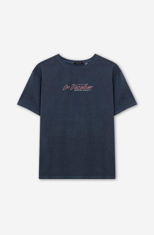 Navy On Vacation Washed T-shirt