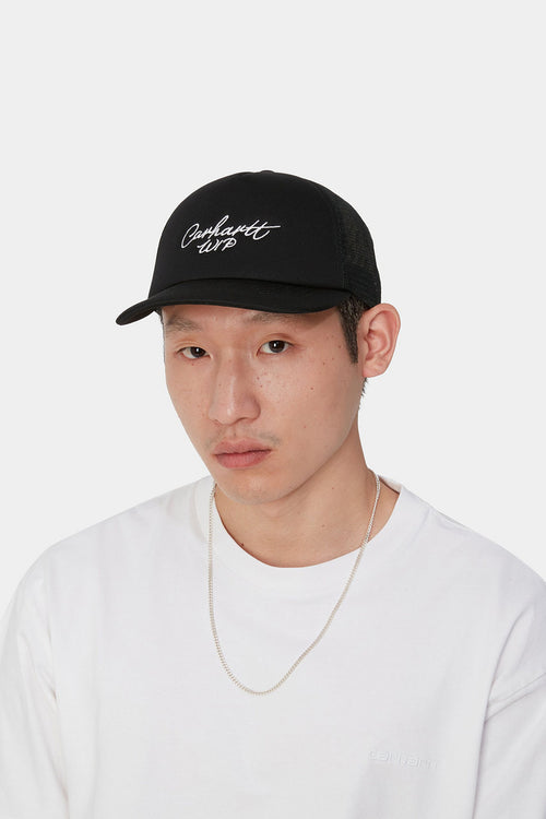 Carhartt Wip Signature Trucker Cap Noir/Blanc