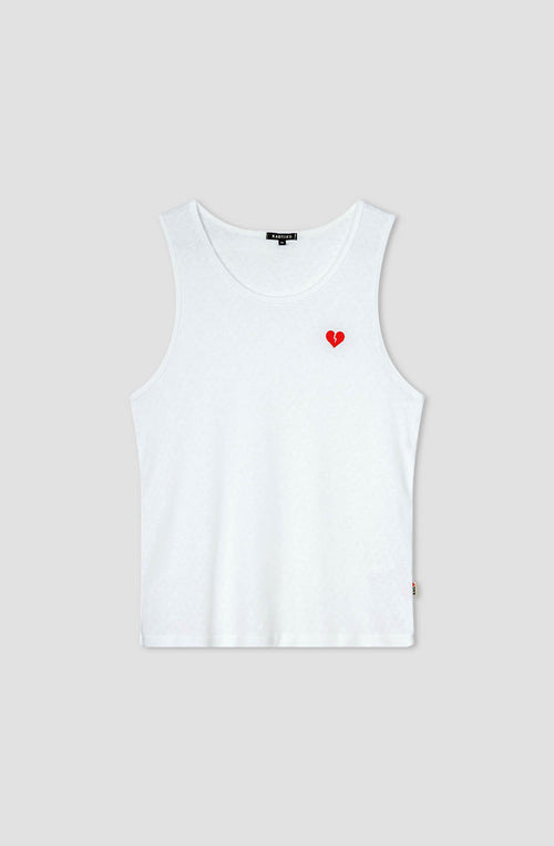 Tank Heart T-Shirt blanc