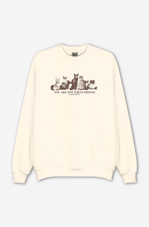 Gewaschenes Katzenfamilien-Knochen-Sweatshirt