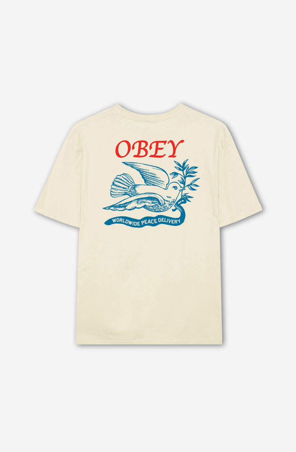 Obey Peace Delivery Dove T-Shirt crème