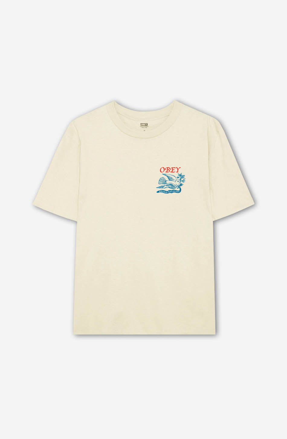 Obey Peace Delivery Dove T-Shirt crème