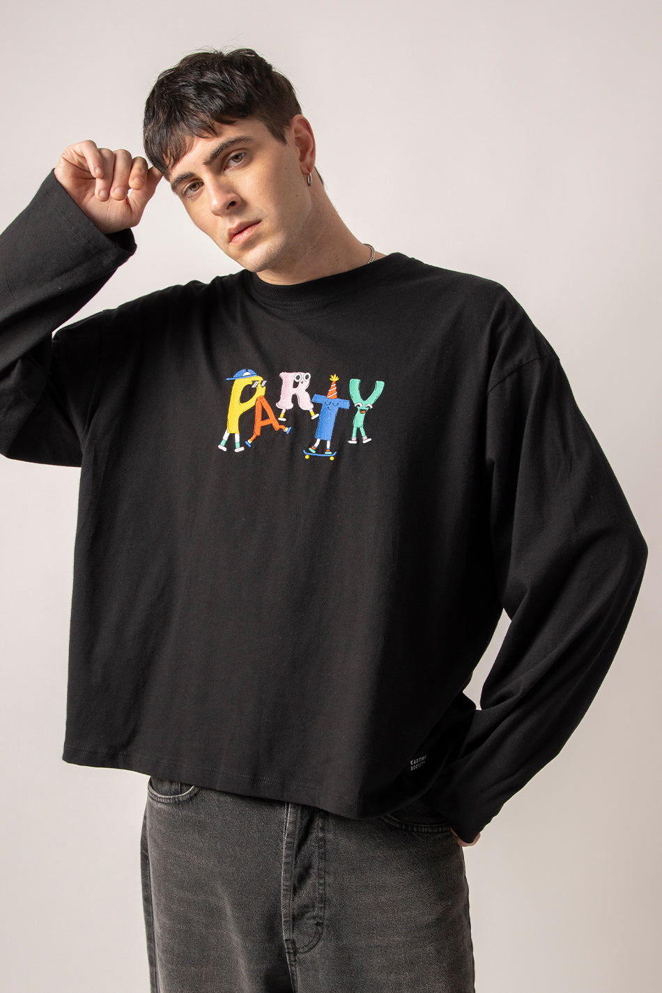 Camiseta Oversize Party Black