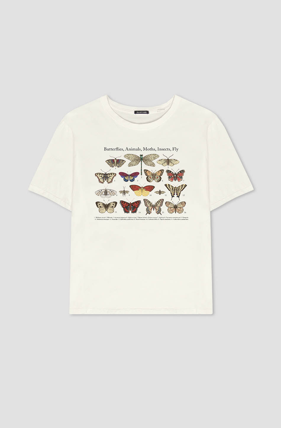 Butterflies Washed Ivory T-Shirt