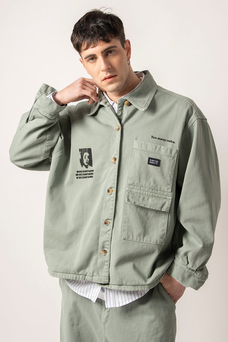 Pockets Too Many Rules Soft Army Jacket