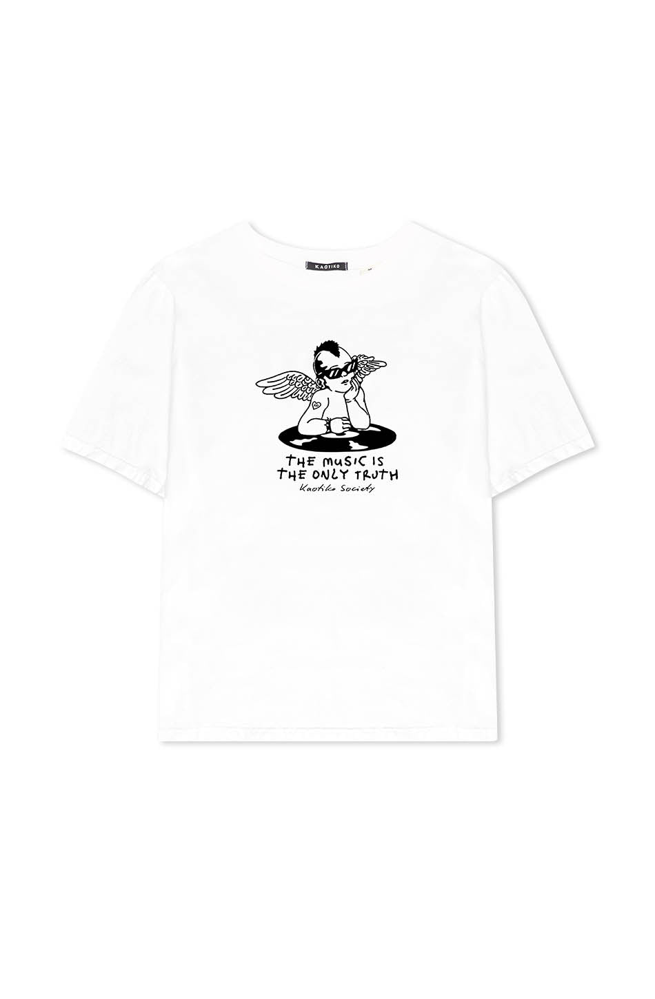 Washed Punk Angel White T-shirt