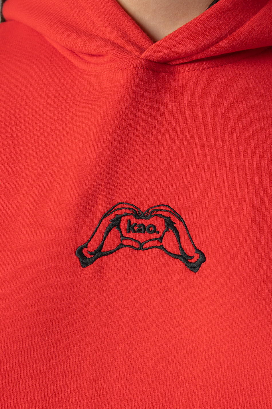 Sweatshirt Heart Hand Kao Red