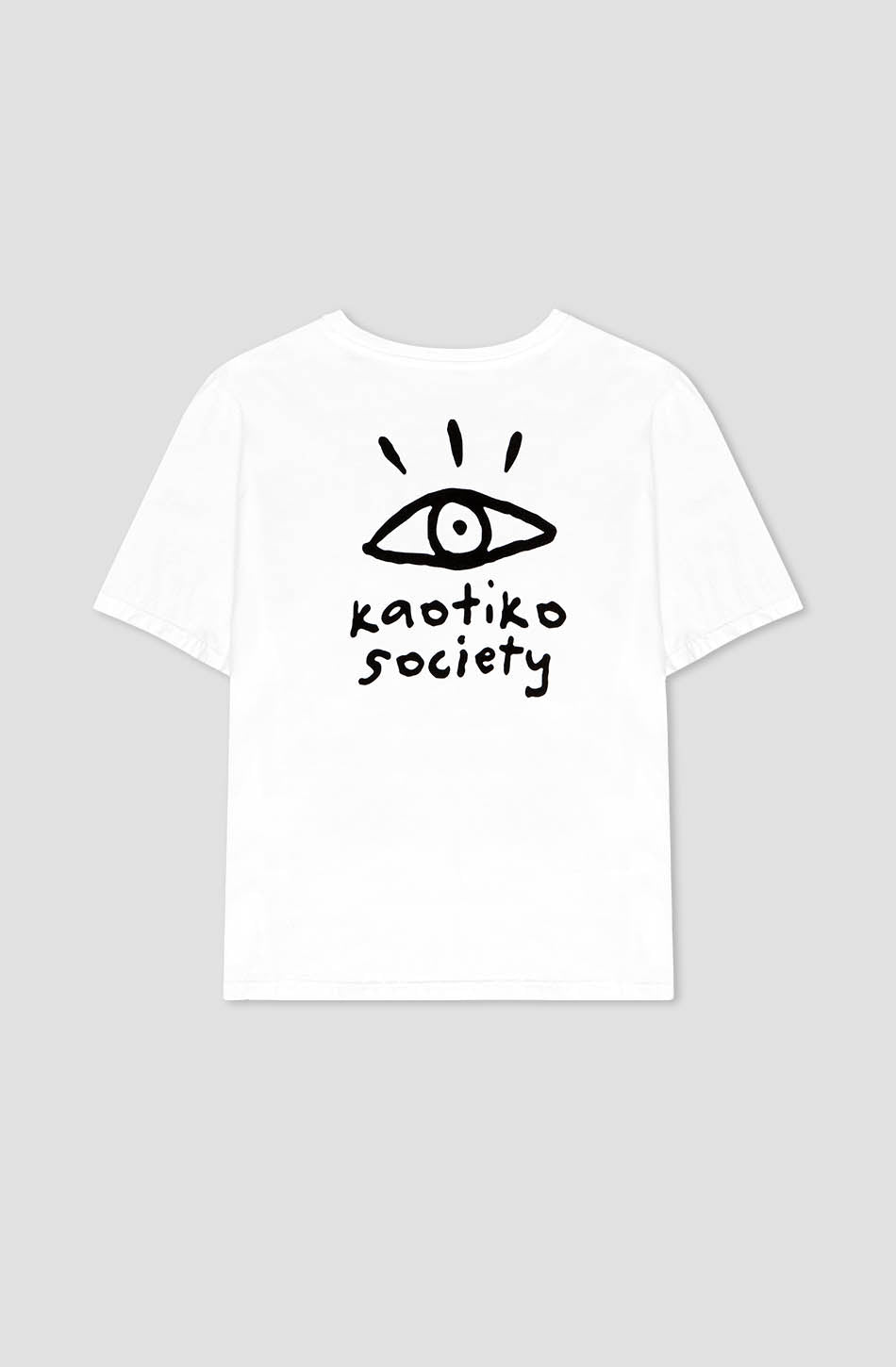 T-shirt blanc délavé Boy Eye