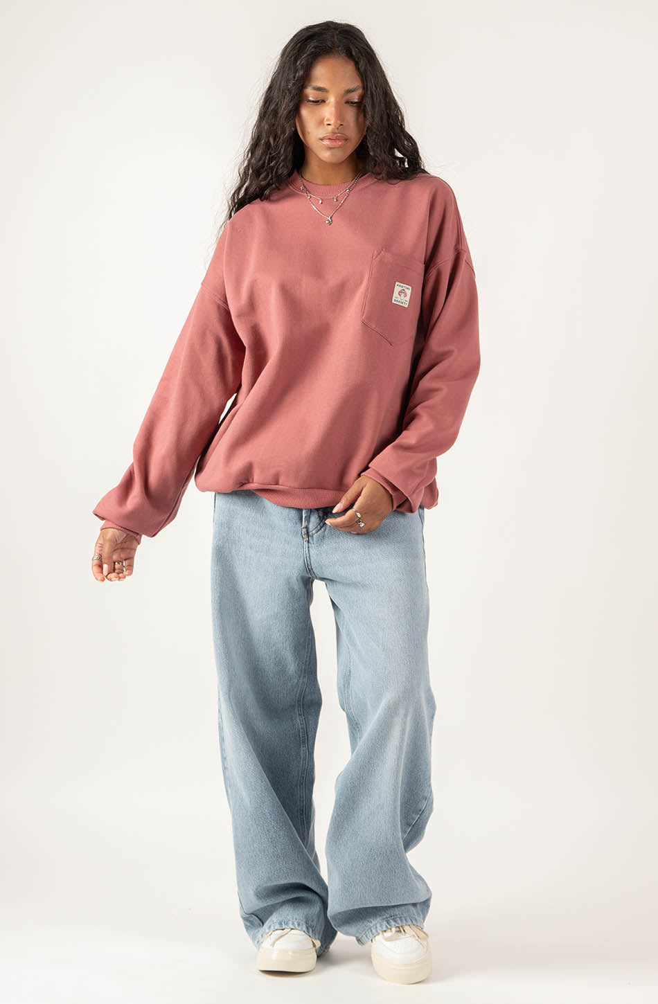 Pocket Mushroom Society Burgundy Sweatshirt