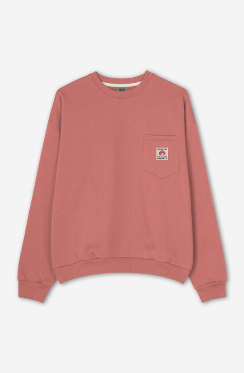 Sudadera Pocket Mushroom Society Burgundy