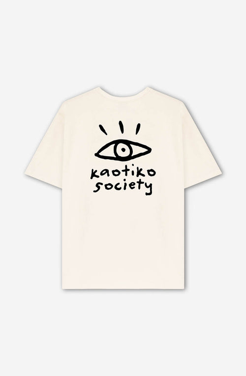 Urban Boy Eye T-Shirt en coton biologique ivoire