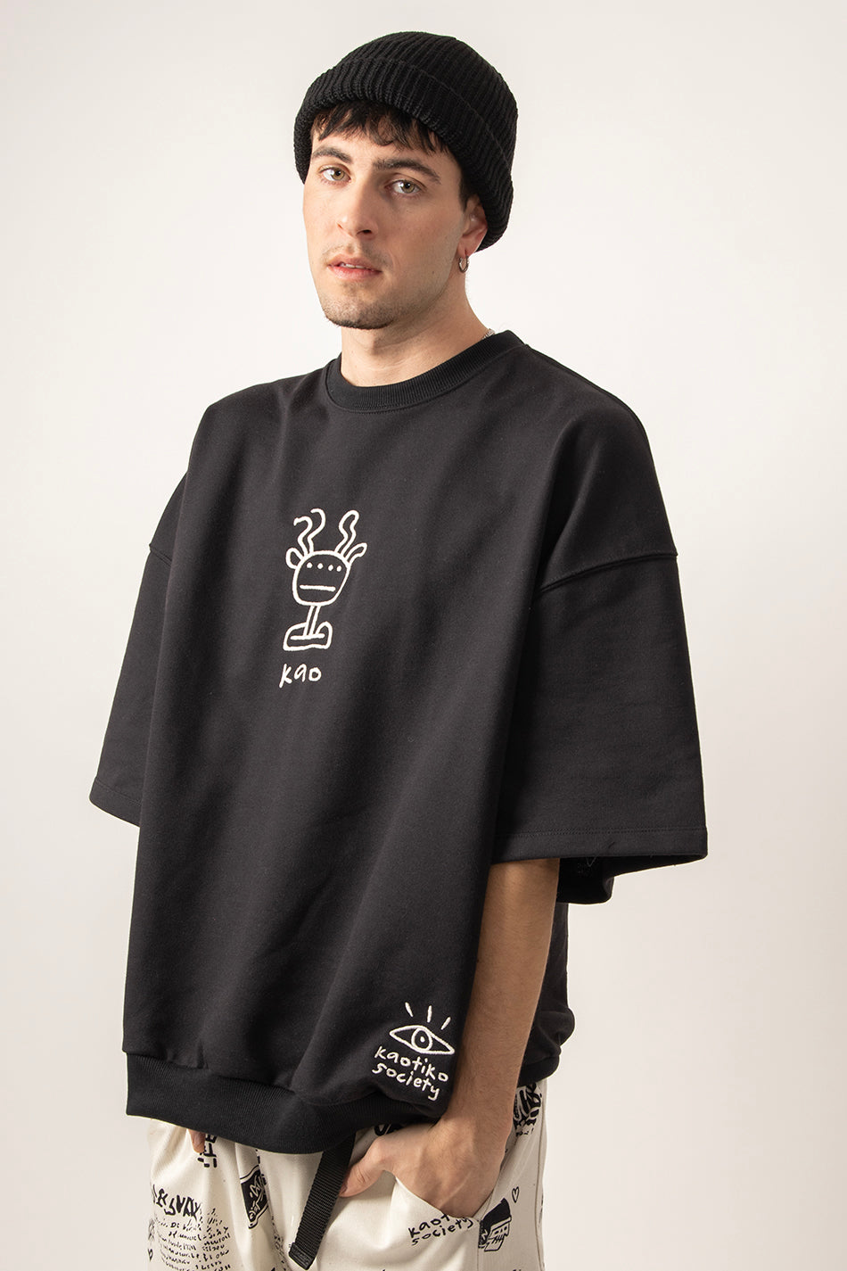 Urban Boy Oversize-T-Shirt Schwarz