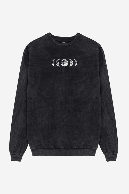 Washed Hand Space Black Sweatshirt