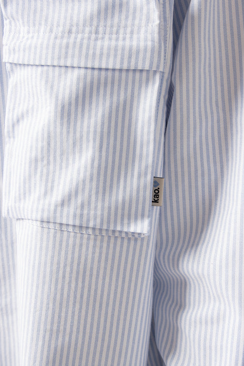 Camisa Blue/White Striped Loui