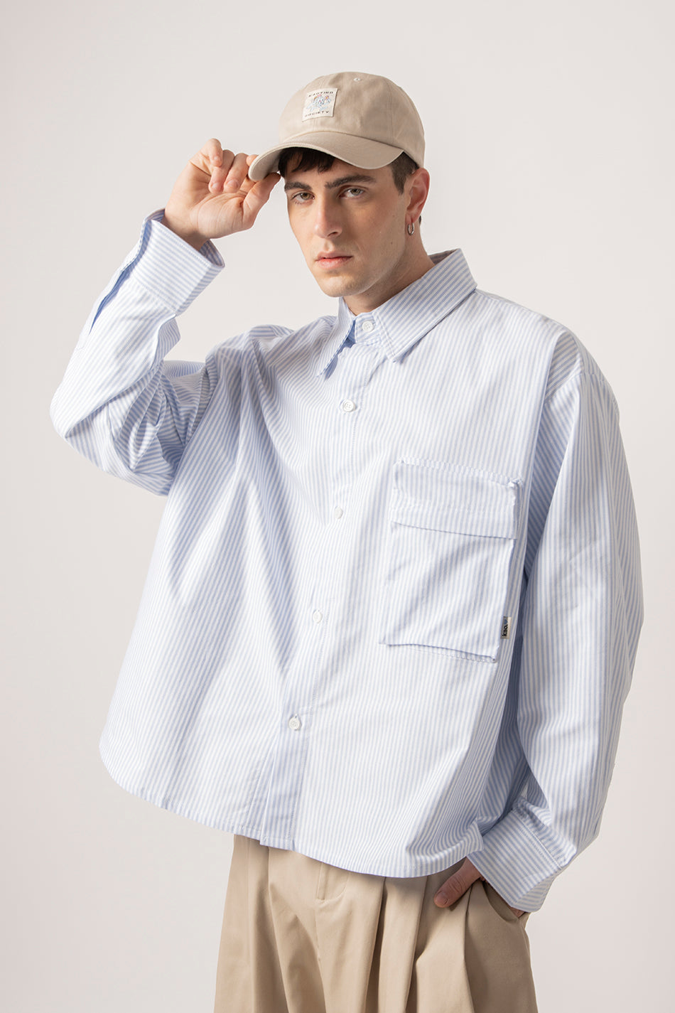 Camisa Blue/White Striped Loui