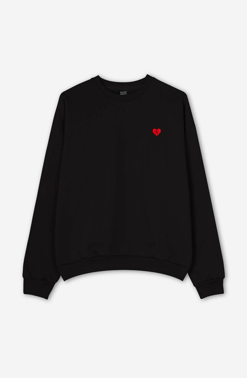 Washed Broken Heart Black Sweatshirt