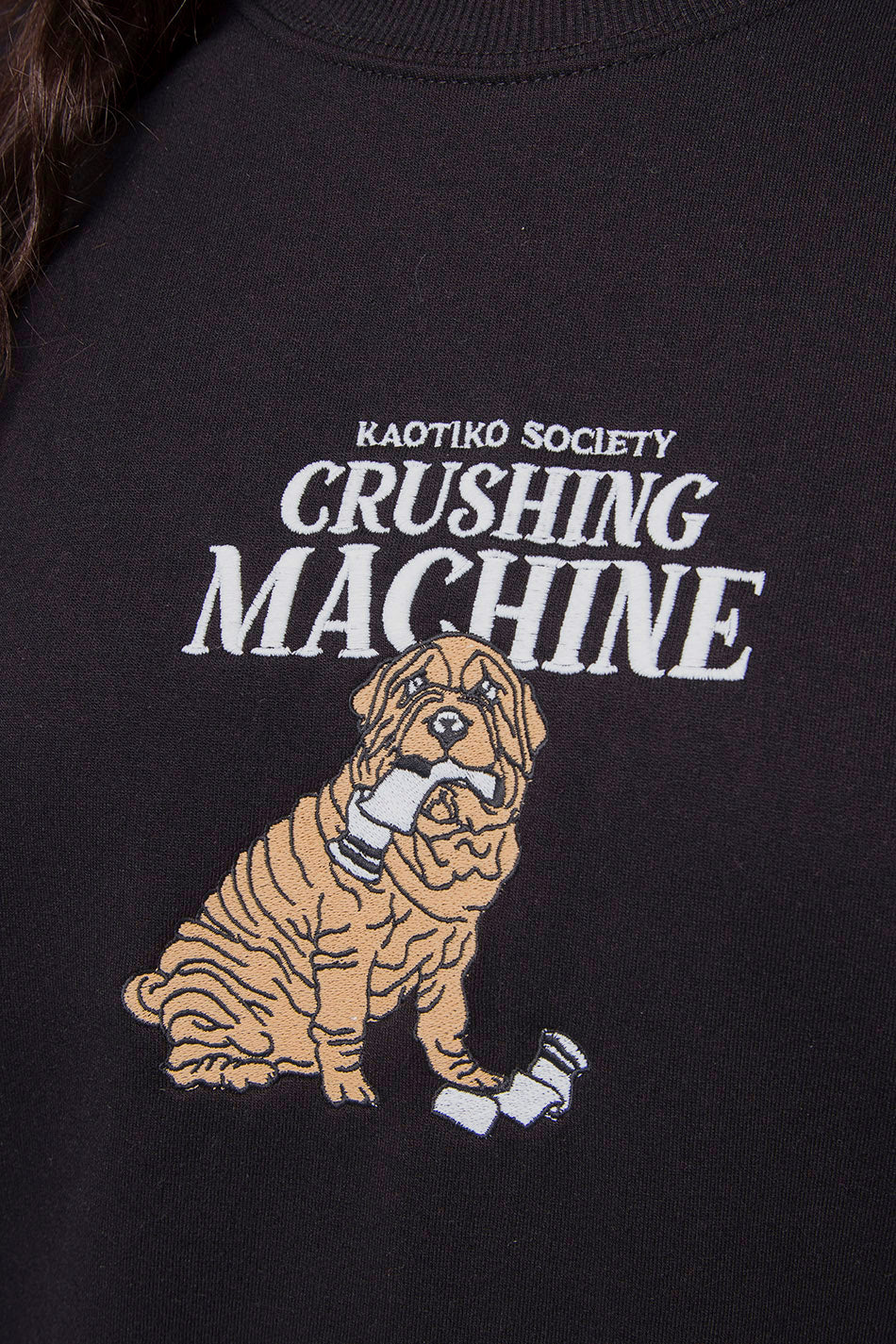 Crushing Machine Black Sweatshirt