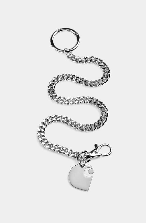 Cuban Link Silver Keychain