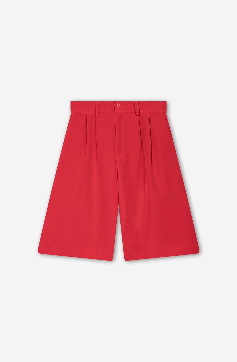 Bermuda Wide Leg Pinzas Red