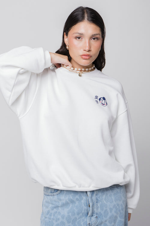 Sudadera Organic Cotton Oishi Ramen White