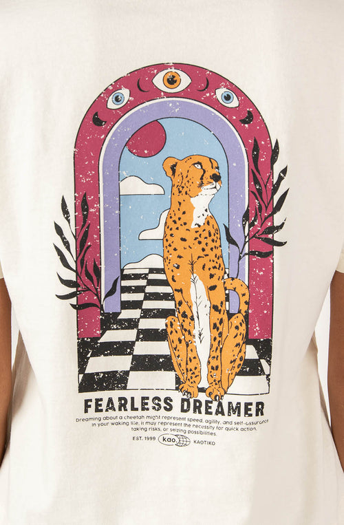 Camiseta Washed Fearless Dreamer Ivory