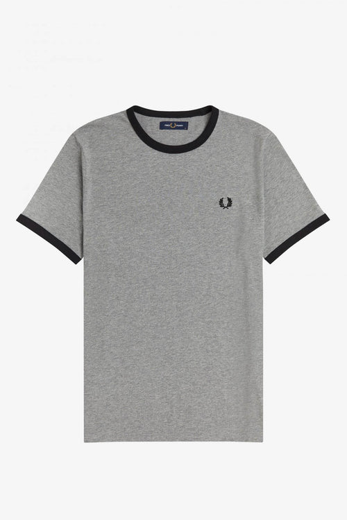 T-shirt Fred Perry Ringer gris/noir