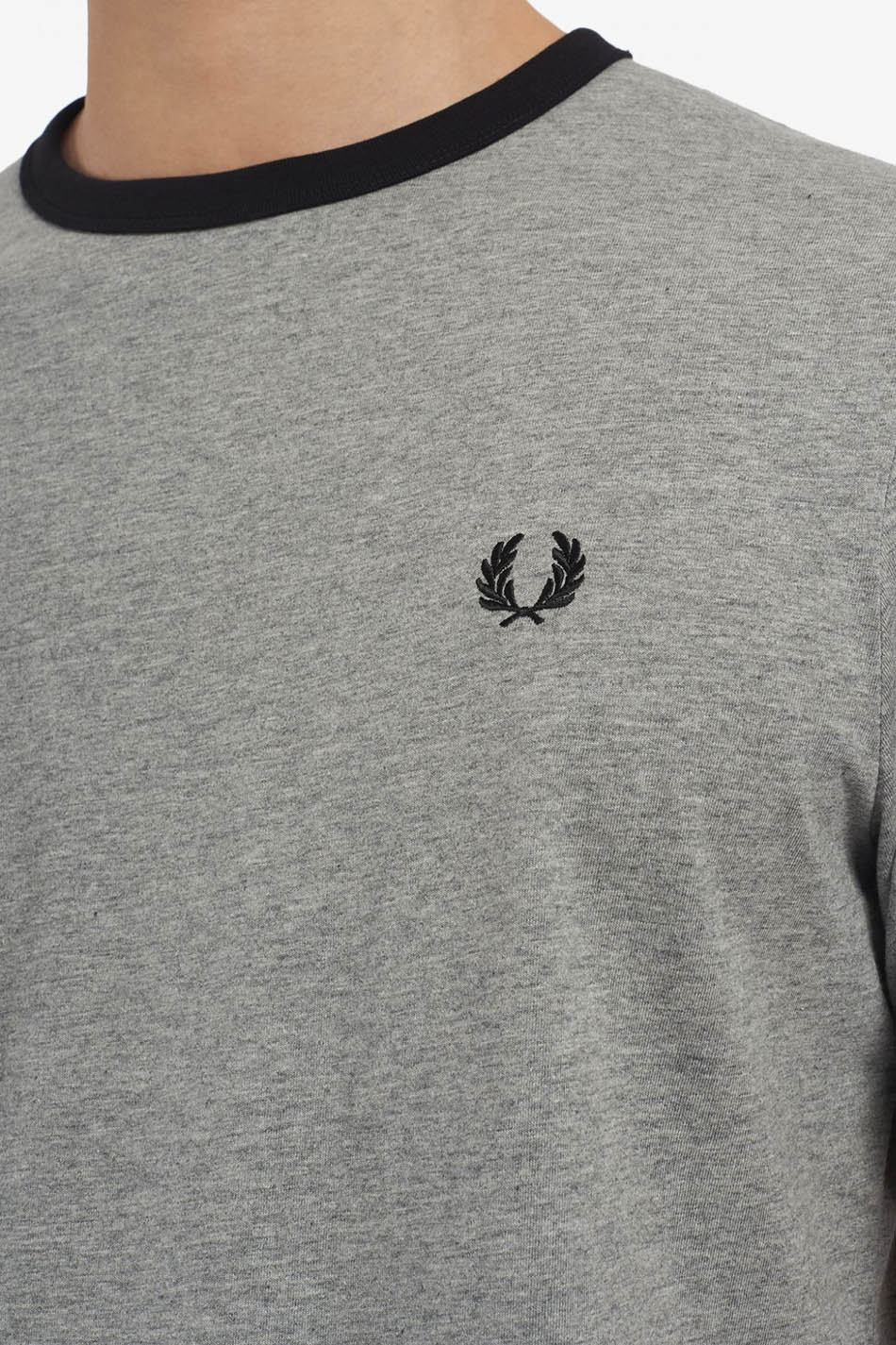 T-shirt Fred Perry Ringer gris/noir