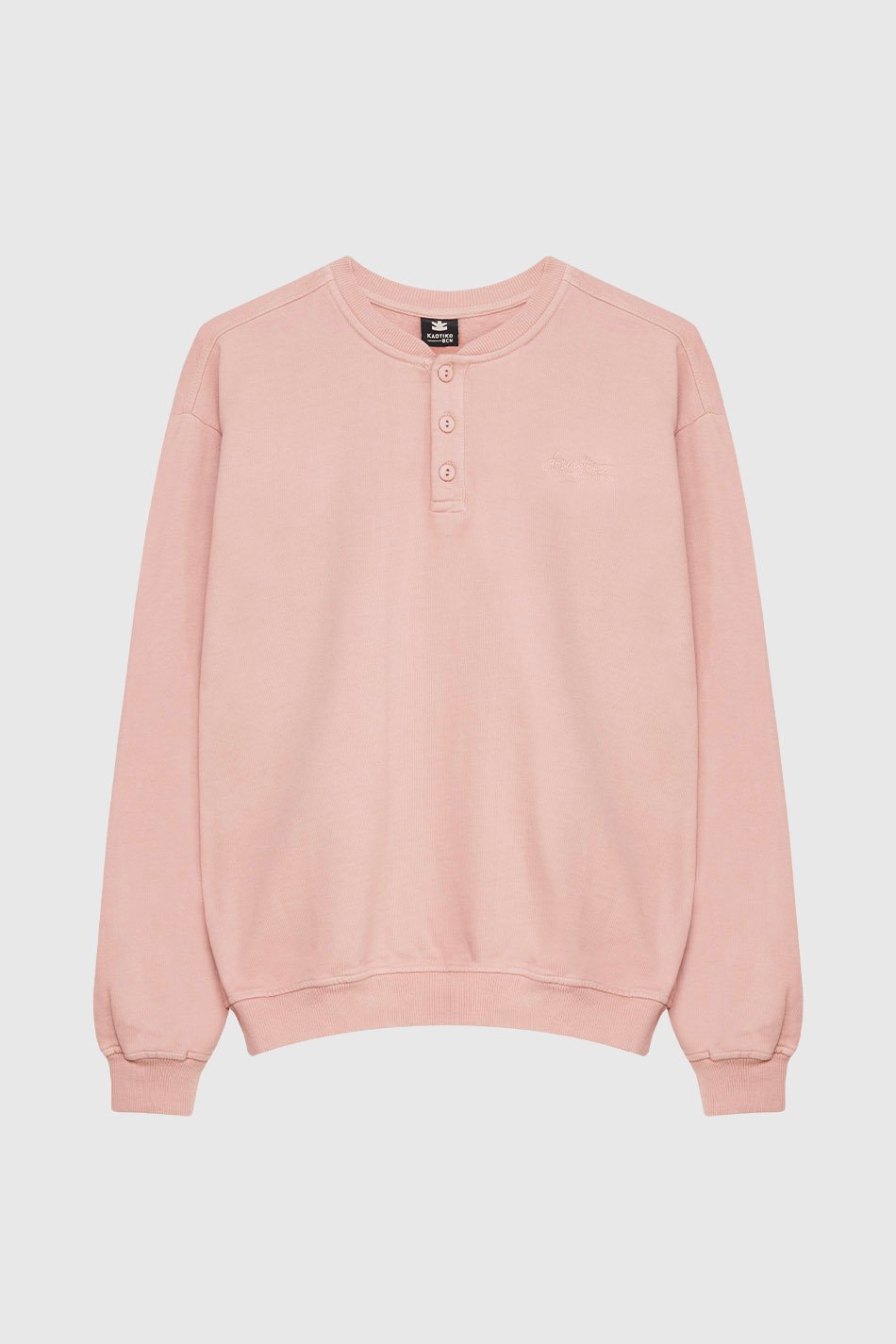 Sweatshirt Helmer Washed Rose Pâle