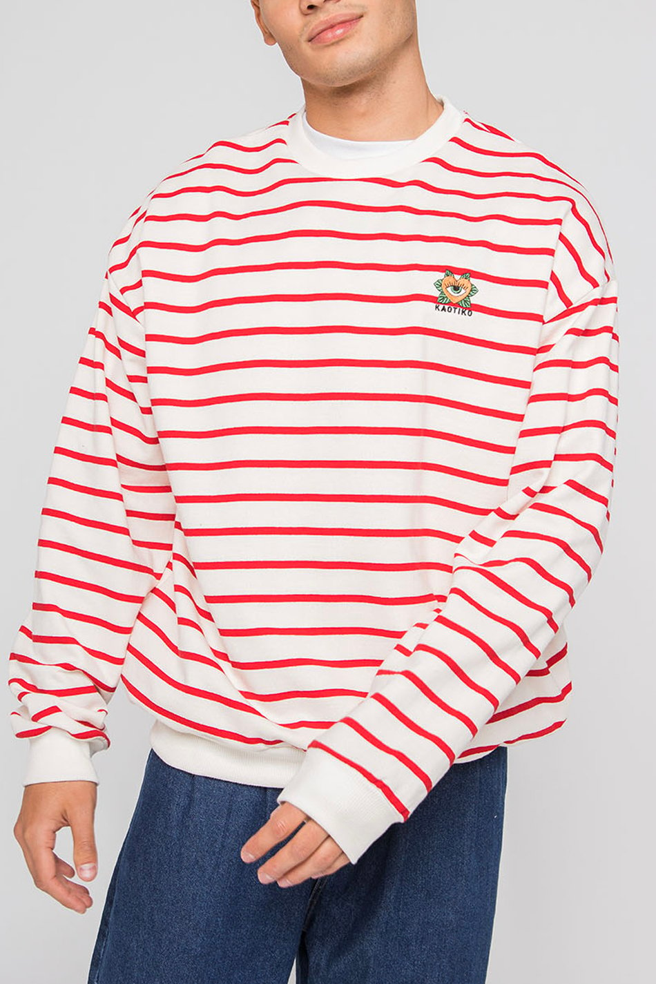 Heart Stripes Red Pullover