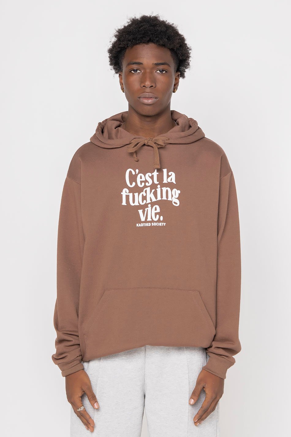 Sweat C'est La Vie Brown