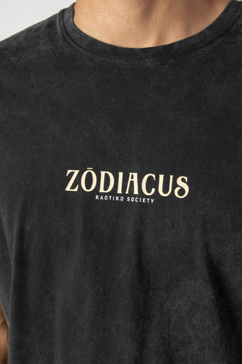 Tee-shirt Washed Zodiacus Black