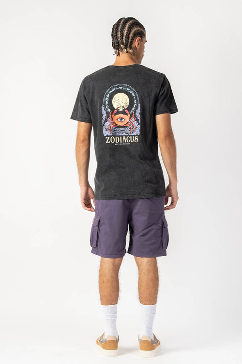 Tee-shirt Washed Zodiacus Black