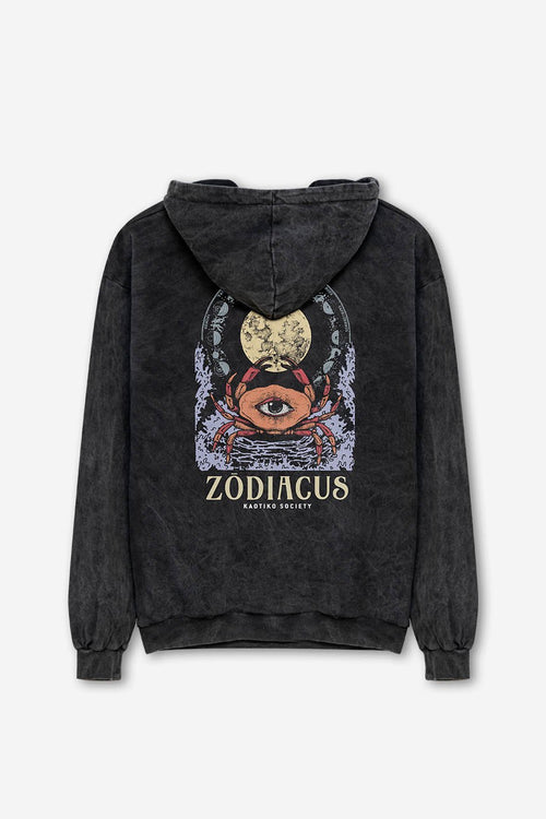 Sudadera Washed Zodiacus Black