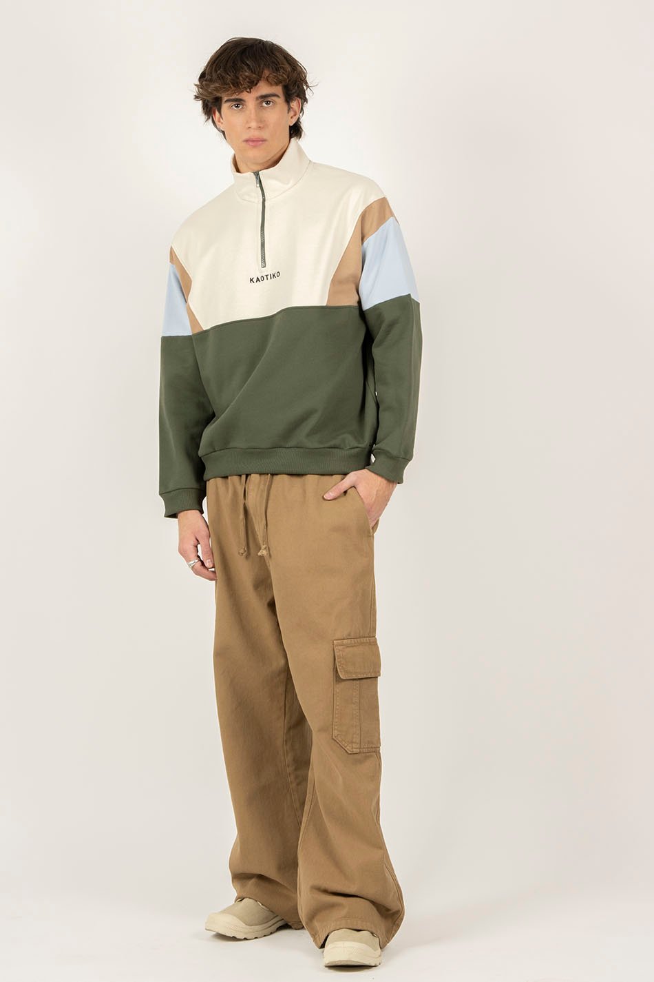 Sweat-shirt Arthur Army / Bone/ Sand/ Baby Blue