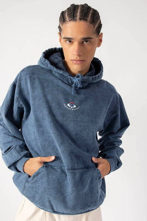 Sudadera Washed Free Your Mind Navy